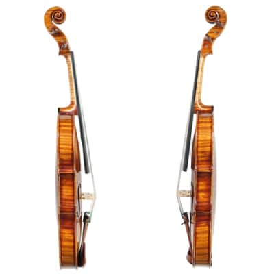 Strad Model 1715 Handmade Violin Outfit 4/4 Italian Spruce One-Piece Maple image 3