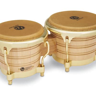 Latin Percussion LP201AX-2AW Bongo Drum, Natural/Gold image 1