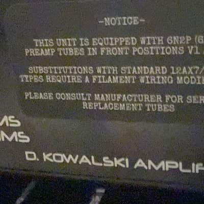 D. Kowalski Dark Gene Green Hand Wired Tube Amp - 6AX7 preamp tubes image 2
