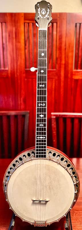 Vintage 5-string Banjo circa 1920s Barnes And Mullins Walnut image 1