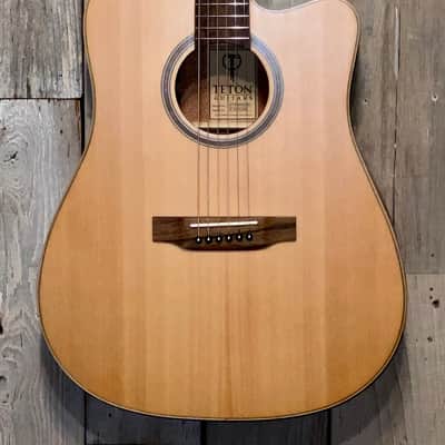 Teton STS105CENT Acoustic Electric Dreadnought Guitar, Solid Cedar Top, Buy it Here we Ship so FAST image 1