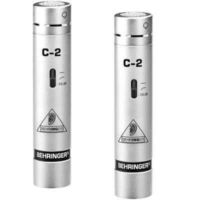 BEHRINGER C2 COPPIA SELEZIONATA MATCHED MICROFONI CONDENSATORE VOCE STRUMENTI + STEREO-BAR CON CLAMPS image 1