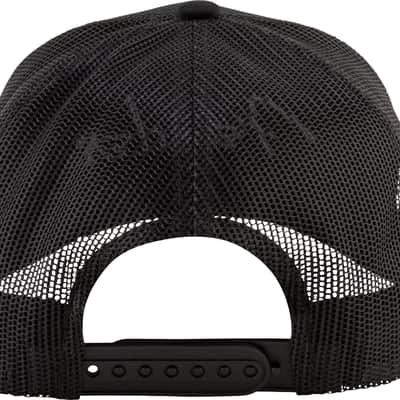 Fender #9122421100 - Fender Silver Thread Logo Snapback Trucker Hat, Black, One Size Fits Most image 3