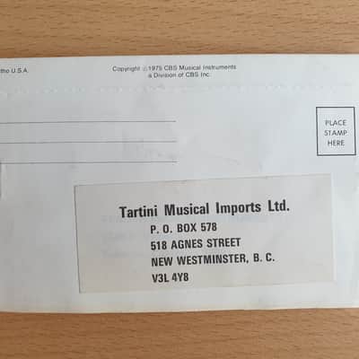 [Vintage] Fender Telecaster Custom Owner's Manual 1975 (#1) image 2