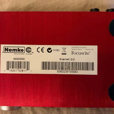 Focusrite Scarlett 2i2 USB 2.0 Audio Interface 2011 - 2016 - Red / Black image 3