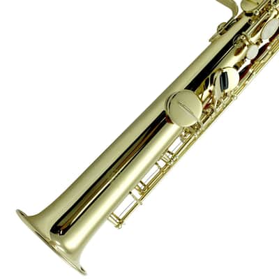 Sky Band Approved Bb Gold Plated Soprano Saxophone with Lightweight Case, Gloves image 7