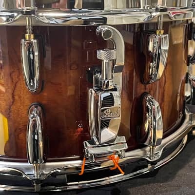 Pearl MWAC1465S20/C4 MasterWorks Snare Drum 16ply Heavy Shell Natural Bubinga Burst 14"×6.5" image 3