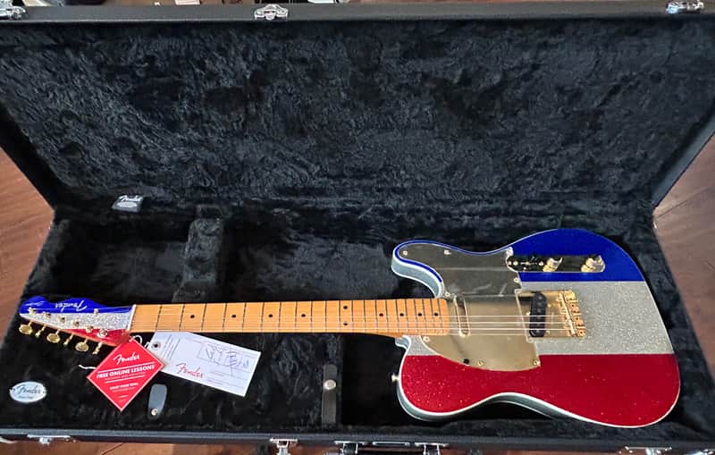 Fender Buck Owens Signature Telecaster 2024 - Red/Silver/Blue Sparkle 7lbs. 15.2oz. #MX24068200 image 1