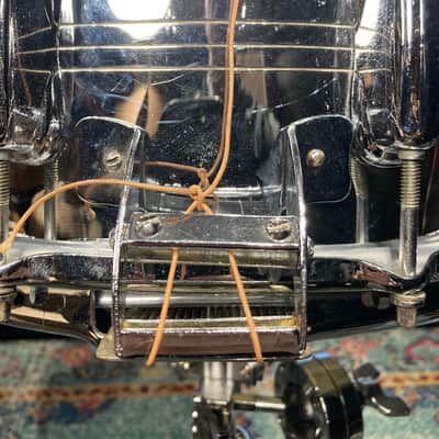 Slingerland - 1960s 6.5x14" Chrome over Brass Radio King – No. 142,  Niles Badge image 12