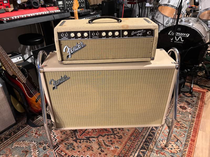 63’ Serviced Fender Bassman 6G6-A/B Brownface 50-Watt Guitar Head & cab Blonde - recapped feb 2024 by Andy Fuchs! image 1