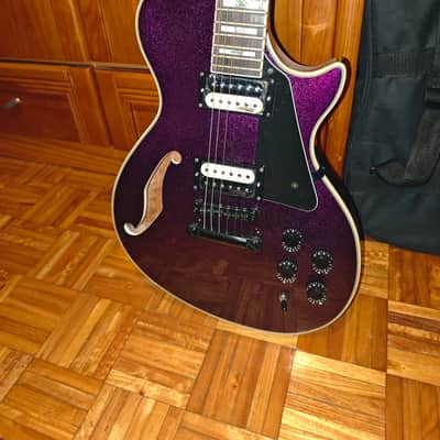 ESP LTD PS-1000 Xtone - Purple Sparkle Semi hollow single Cut with Wilkinson Humbucker guitar ec 1000 image 8