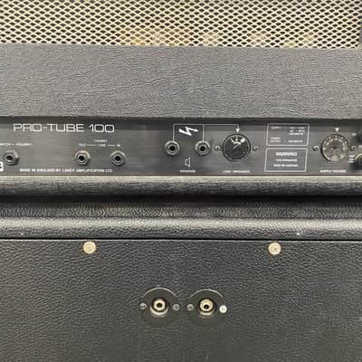 Laney AOR Pro Tube Lead 100 Series Head with Sonic 4x12 cab loaded with Celestion g12k-85 1980's Half Stack image 11