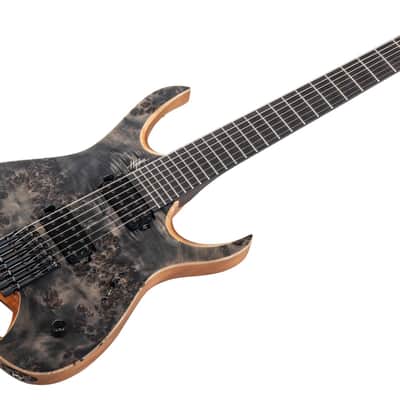 Mayones Hydra 7 Elite Headless - Trans Black Satin - Custom Satin Neck image 1