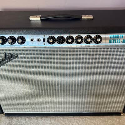 Fender '68 Custom Vibrolux Reverb-Amp 2-Channel 35-Watt 2x10" Guitar Combo 2013 - 2018 - Black image 7