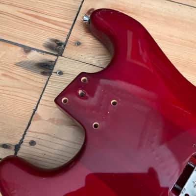 Unbranded Transparent Red Burst S Type Guitar Body inc Bridge image 16