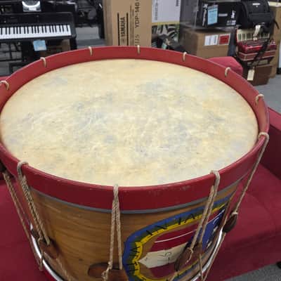 Cooperman Civil War Style Feild Bass Drum 24x16 - Natural/Red image 4