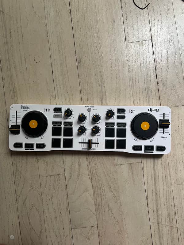 Hercules DJControl Mix 2-Channel Bluetooth DJ Controller 2021 - Present - White image 1