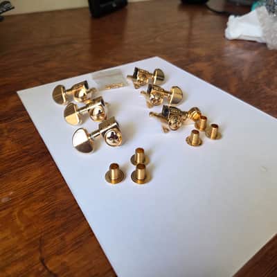 Grover Rotomatic 3 x 3 sealed tuners 2010 - Gold image 2