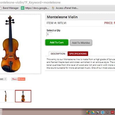 Quinlan & Fabish Monteleon Violin Antique Style Made in Chicago image 12