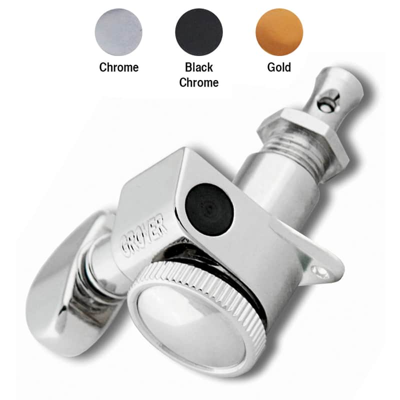 Grover Grover Roto-Grip Mini Machineheads ~ 3+3 ~ Chrome Chrome