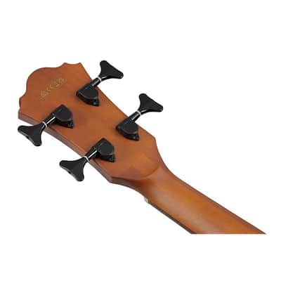 Ibanez AEGB24FE AEG Fretless Acoustic-electric Bass Guitar - Mahogany Sunburst image 10