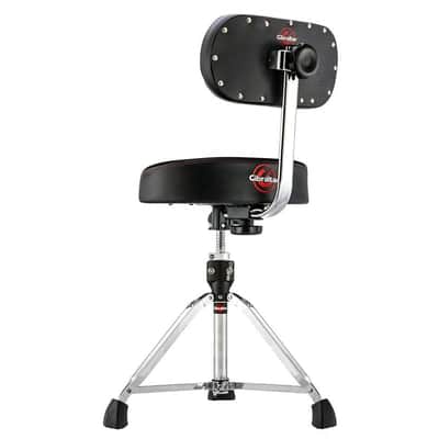 Gibraltar Drum Throne with Adjustable Height Motorcycle Seat & Backrest, Double-Braced Drum Stool, Comfortable Supportive Cushion for Drummers, Studio or Stage Use (9608MB) image 3