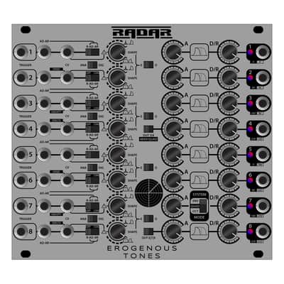 Erogenous Tones RADAR Eurorack 8 Channel AD Envelope Module image 1