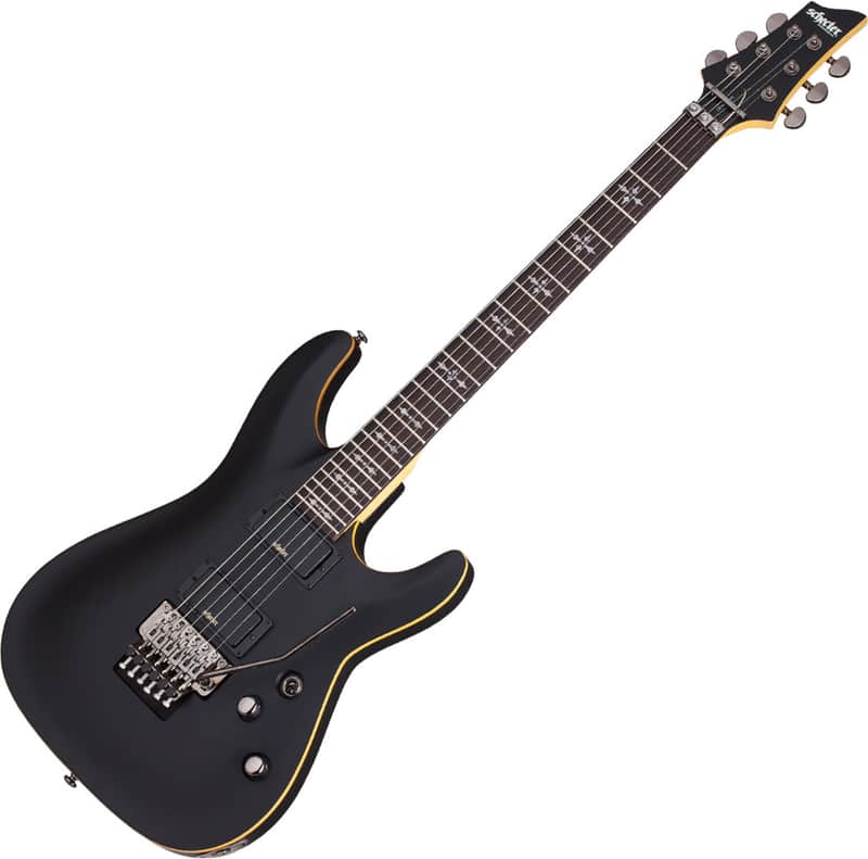 Schecter Demon-6 FR Electric Guitar Aged Black Satin image 1