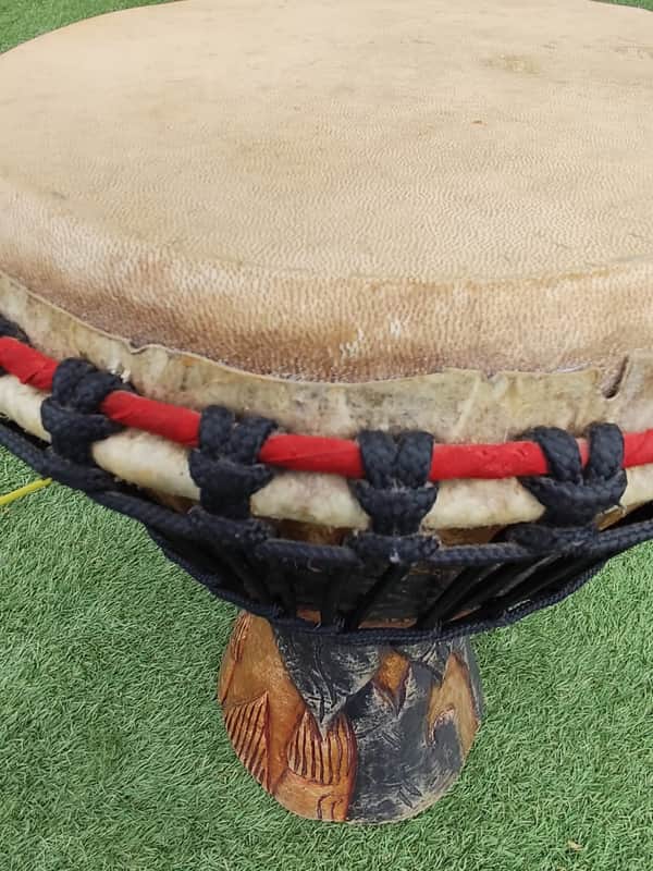 Handmade Professional Djembe - Hand-Carved Solid Wood - 5kg image 1