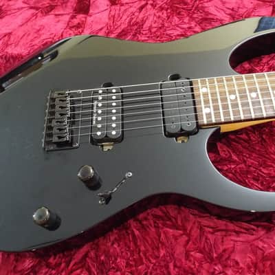 Ibanez 7421 BK 7 String MIJ Black Body Wizard Neck Seven Seymour Duncan JB Japan image 2