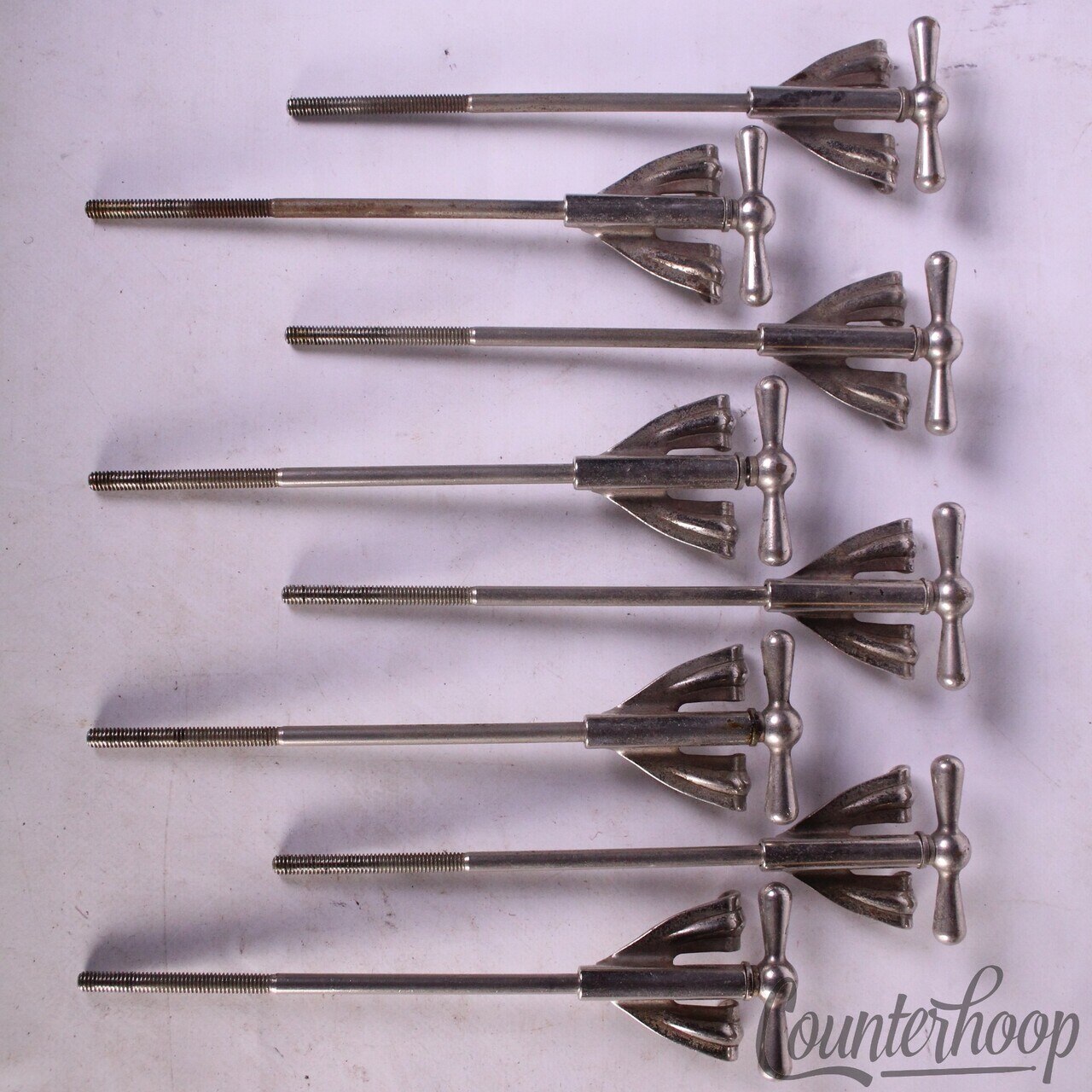 Ludwig 8x Bass Drum Long Bow-Tie Tension T-Rods+Claws 7"Nickel Club-Date 50s WFL — main photograph