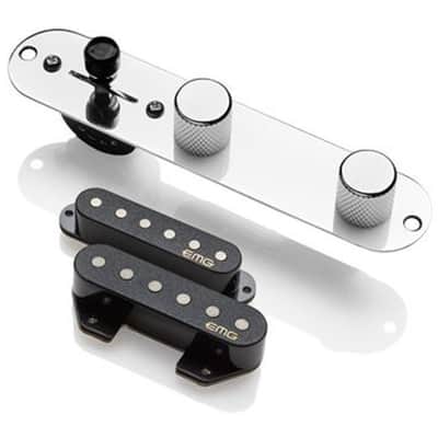 EMG T52 Retro Active Tele pickup system - pickups & control plate image 1