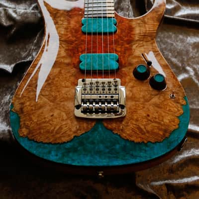 GB Liuteria Boutique guitar Ergal 6 string illuminated resin image 20
