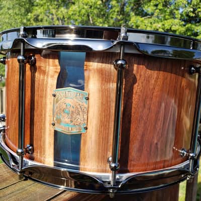 Snarebear Grizzly River Snare Drum (14x7 Epoxy Resin River) image 1