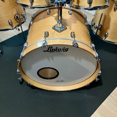 Ludwig USA Classic Vintage 1980's 6 PC Drum Set Kit 18 inch Floor Tom Natural Gloss image 22