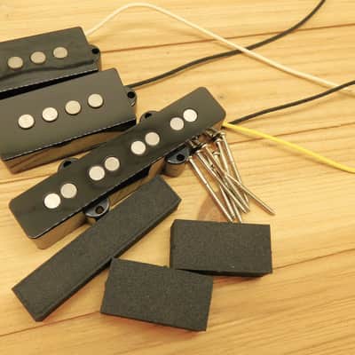 Quarter Pound Alnico 5 PJ Bass Neck and Bridge Pickup Set image 2
