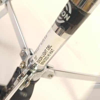 Dixon 707 Double Braced Hi-Hat Cymbal Stand 700 Series Tripod+Clutch Chrome image 7