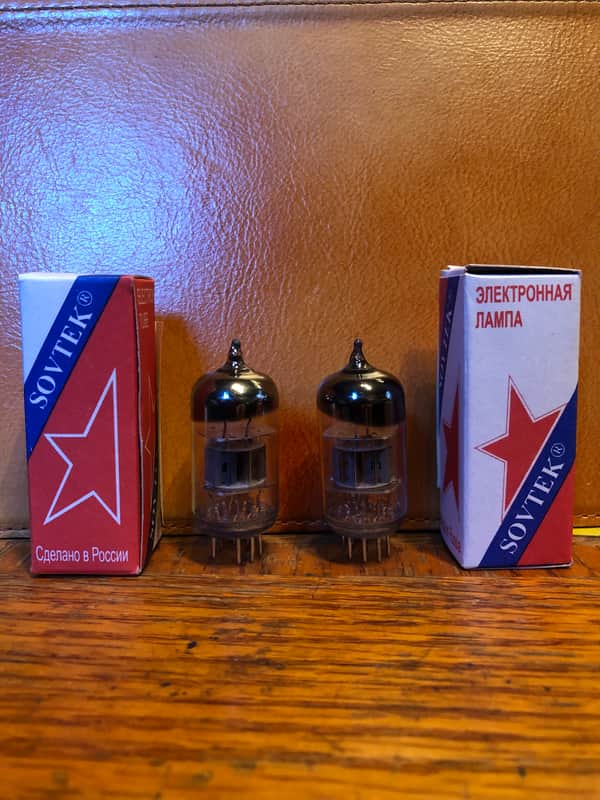 2 Sovtek 6EU7 tubes image 1