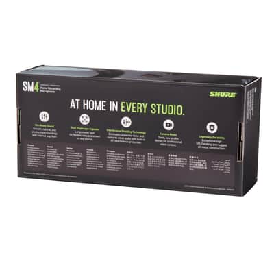 Mint Shure SM4-K Studio Condenser Microphone â€“ XLR Mic for Home Studio Recording, Vocals & Instruments with Mix-Ready Sound & All-Metal Construction, Black image 8