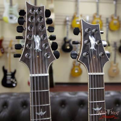 2019 PRS Private Stock #7827 Doubleneck McCarty 594 Semi-Hollow Piezo Brazilian Rosewood Board Salmon image 7
