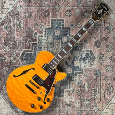 2022 D’Angelico Excel SS XT Vintage Natural Quilt Semi-Hollowbody Electric Guitar W/ Original Hardshell Case! image 3