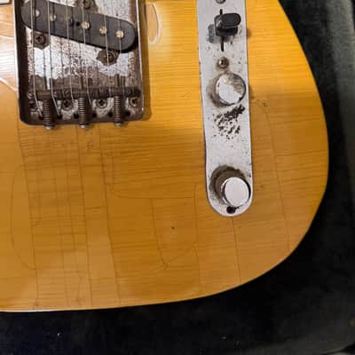 1969 Blonde Fender Telecaster with Maple Fretboard and Hardshell Case image 3