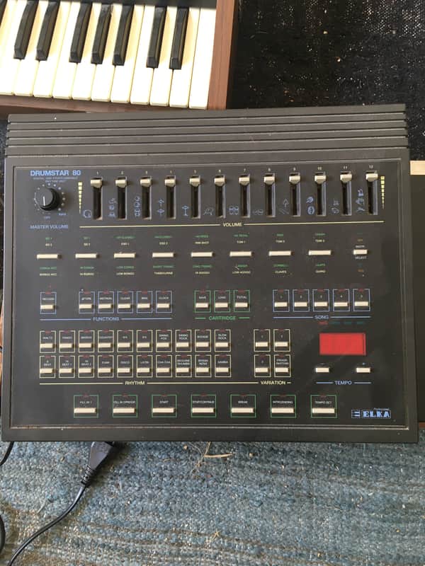 ☆ Rare ☆ Elka Drumstar 80 – Italo Disco Drum machine + RAM Card and Manuals! The Italian Linn Drum! image 1
