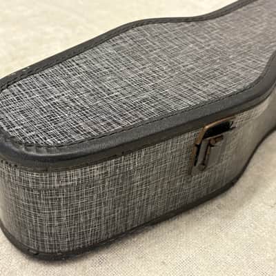 Vintage 1960’s Silver Black Faux Tweed Offset Guitar Case Harmony Silvertone Kay Supro Airline image 10