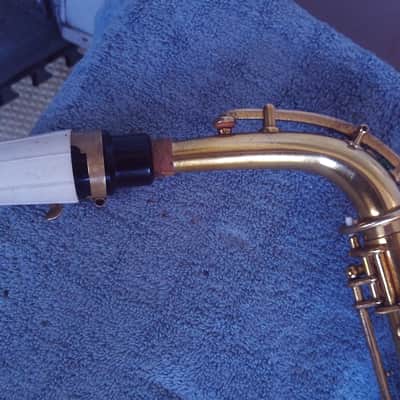 Buescher SLANT SIGNATURE ARE DECO 1938 - BRASS image 3