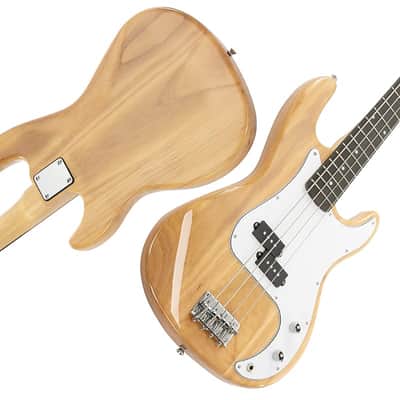 Glarry GP Electric Bass Guitar Burlywood w/ 20W Amplifier image 8