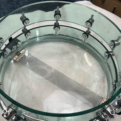 Spaun 7X14" Slotted Acrylic Snare Drum (314-1174) 2000's - Coke Bottle image 15