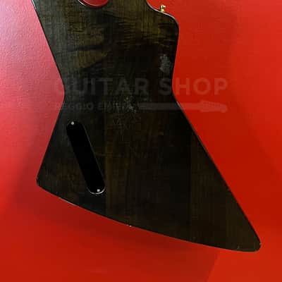Gibson Explorer E2 CMT Curly Maple Top Tobacco Sunburst 1982 image 4