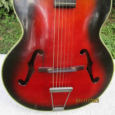Stewart Wondertone Archtop Guitar, 1959, Harmony Made, 15 3/4" Body,  Waverly Tuners image 3