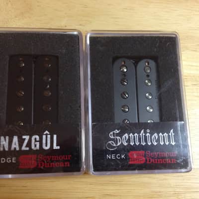 Seymour Duncan Nazgul Trembucker & Sentient 6 String Guitar Pickup Set Black image 1